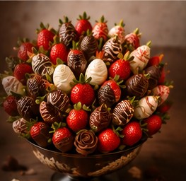 Chocolate covered strawberry bouquet for catering and events